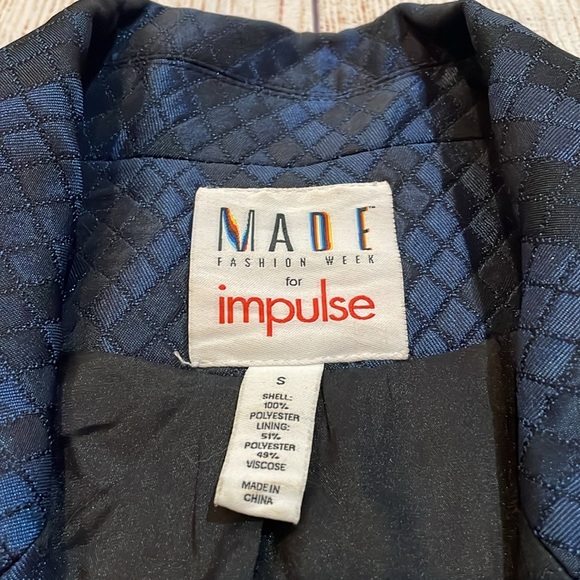 Impulse MADE Fashion Week for Impulse Moto jacket Navy Iridescent Size S - Picture 5 of 12